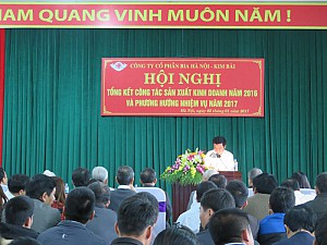 Hội nghị tổng kết công tác sản xuất kinh doanh năm 2016 và phương hướng nhiệm vụ năm 2017